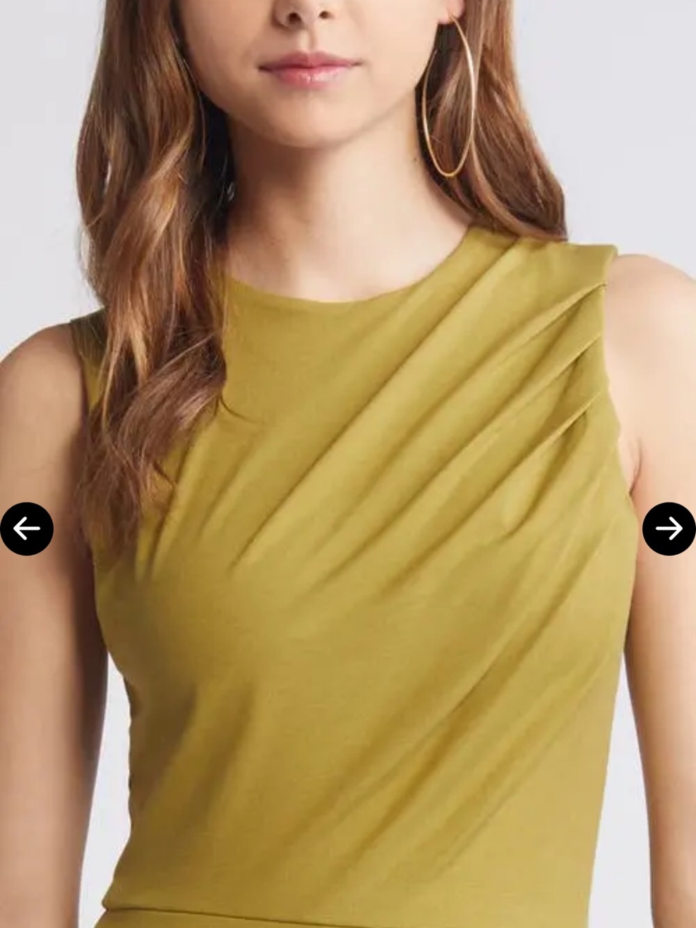 NWT Open Edit Sz XL Women’s Olive Green Pleated Sleeveless Mini Dress Ret $59! - Picture 4 of 14